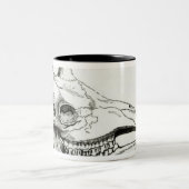 Schädel einer Giraffe Zweifarbige Tasse (Mittel)