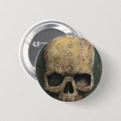 Schädel einer Hexe Button (Vorne & Hinten)
