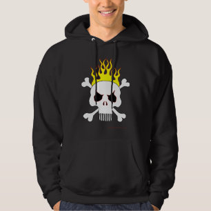 Schädel einer mit den gekreuzten Knochen u. dem Hoodie