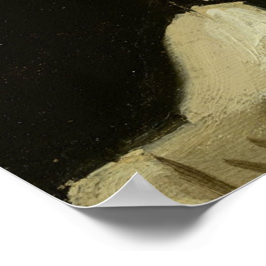 Schädel eines Skeletts mit brennender Zigarette, 1 Poster (Ecke)