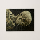 Schädel eines Skeletts mit brennender Zigarette Puzzle (Horizontal)