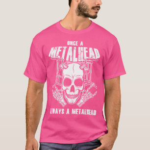 Schädel einmal einen Metallkopf immer einen Metall T-Shirt