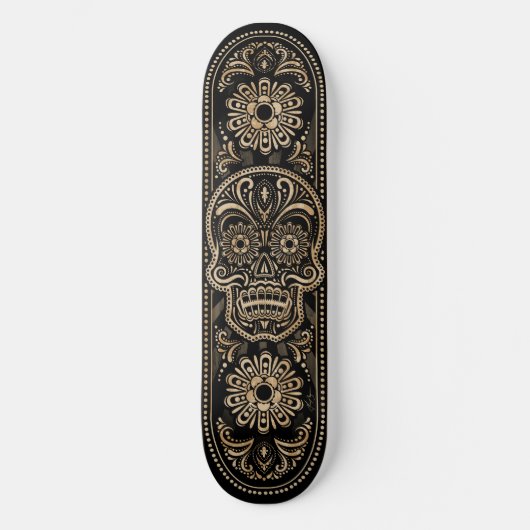 Schädel El Dia De Los Muertos Skateboard (Vorderseite)