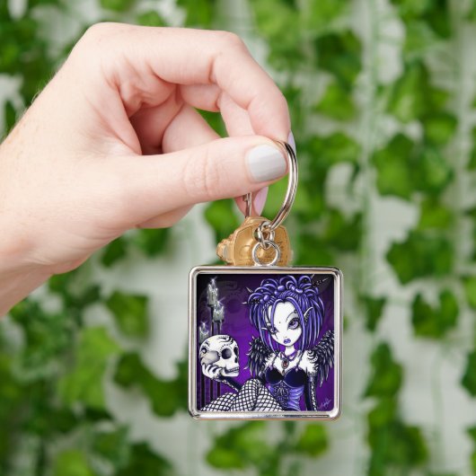 Schädel-Engels-Schlüsselanhänger "Gabriella" Schlüsselanhänger (Hand)