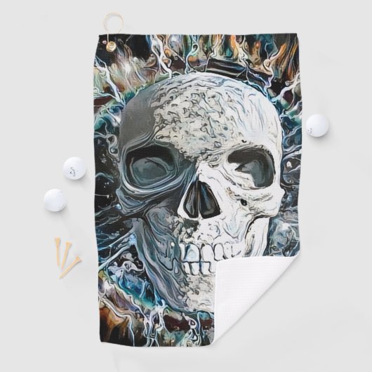 Schädel-Entwurf Golfhandtuch (Insitu)