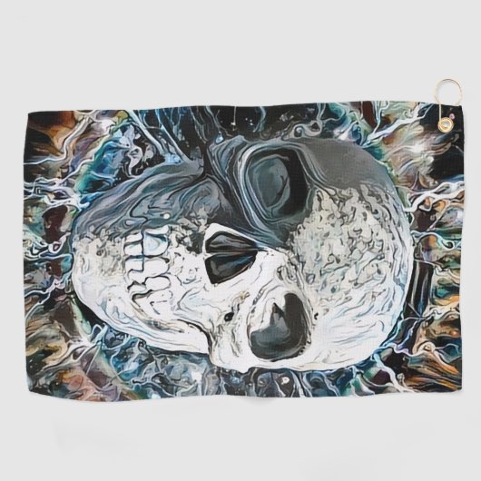 Schädel-Entwurf Golfhandtuch (Horizontal)