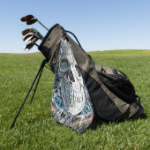 Schädel-Entwurf Golfhandtuch (Gras)