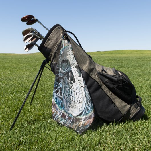 Schädel-Entwurf Golfhandtuch (Gras)