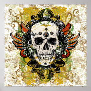 Schädel-Entwurfs-Plakat Poster