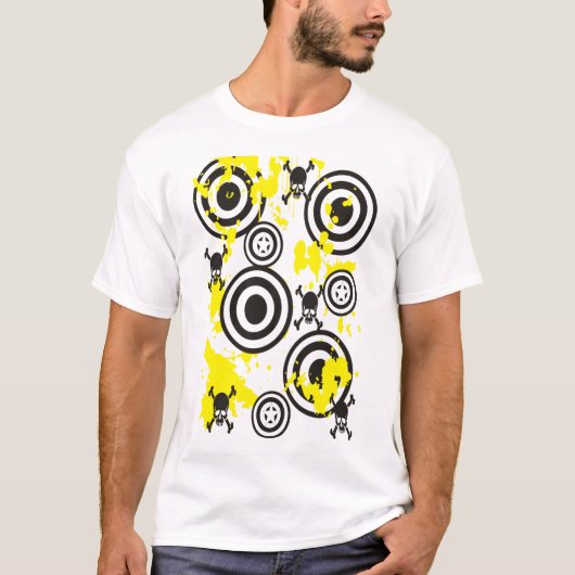 Schädel-Farben-Spritzer T-Shirt (Vorderseite)