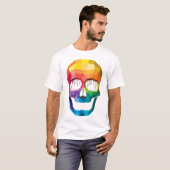 Schädel-Farben-Tropfen T-Shirt (Vorne ganz)
