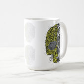 Schädel Farbiger Stil Kaffeetasse (VorderseiteRechts)