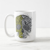 Schädel Farbiger Stil Kaffeetasse (Links)