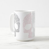 Schädel Farbiger Stil Kaffeetasse (Vorderseite Links)