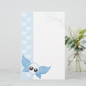 Schädel-Fee - Blau Briefpapier (Stehend Vorderseite)