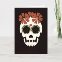 Schädel "Feliz Día De Los Muertos!" Gruß-Karte