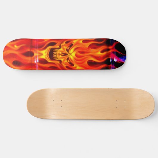 Schädel-Feuer - Skate-Plattform Skateboard (Horizontal)