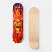 Schädel-Feuer - Skate-Plattform Skateboard (Vorderseite)