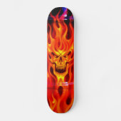 Schädel-Feuer - Skate-Plattform Skateboard (Vorderseite)