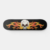 Schädel FlammensFanged Skateboard (Horizontal)