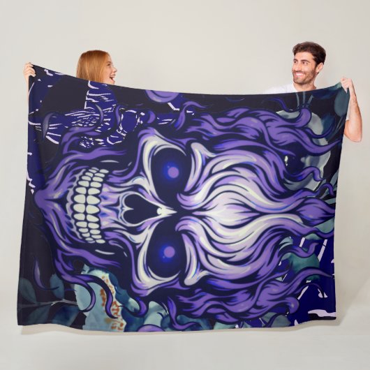 Schädel Fleecedecke (Beispiel)