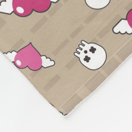 Schädel Fleecedecke (Ecke)