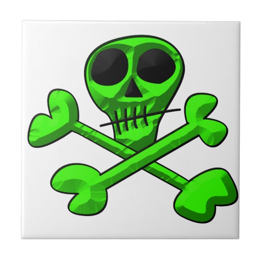 Schädel Fliese (Vorderseite)