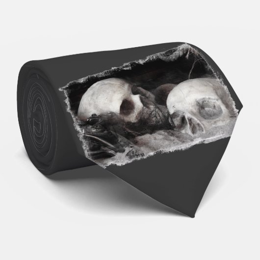 Schädel-Freunde Krawatte (Gerollt)
