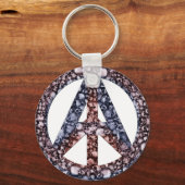 Schädel, Frieden und Anarchie Schlüsselanhänger (Vorderseite)