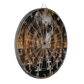 Schädel, Friedhof, Grunge, Goth, Creepisches Kunst Dartscheibe (Vorderseite Links)