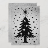 Schädel für Weihnachtsbaum Feiertagskarte (Vorne/Hinten)