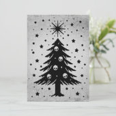 Schädel für Weihnachtsbaum Feiertagskarte (Stehend Vorderseite)