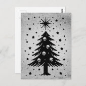 Schädel für Weihnachtsbaum Postkarte (Vorne/Hinten)