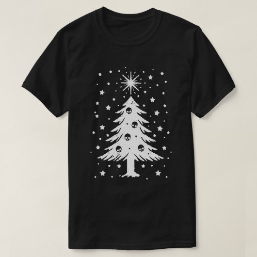 Schädel für Weihnachtsbaum T-Shirt (Design vorne)
