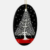 Schädel für Weihnachtsverzierung Keramik Ornament (Rechts)