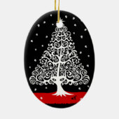 Schädel für Weihnachtsverzierung Keramik Ornament (Hinten)