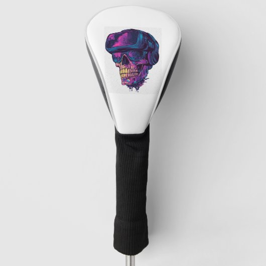 Schädel-Gamer-Modus Golf Headcover (Vorderseite)