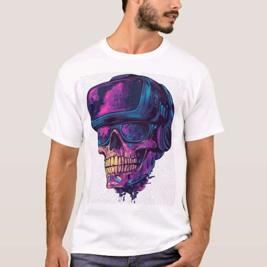 Schädel-Gamer-Modus T-Shirt (Vorderseite)