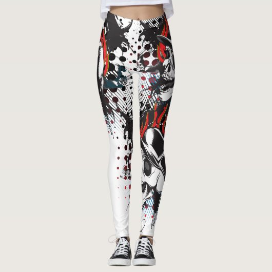 Schädel ganz über Leggings (Vorderseite)