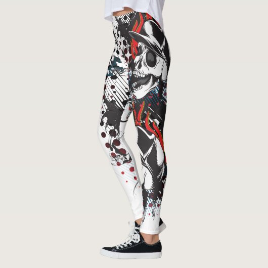 Schädel ganz über Leggings (Links)