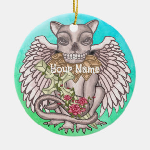 Schädel-Gargoylenschmuck Keramik Ornament