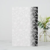 Schädel-gekreuzte Knochen Goth Felsen-Pirat Briefpapier (Stehend Vorderseite)