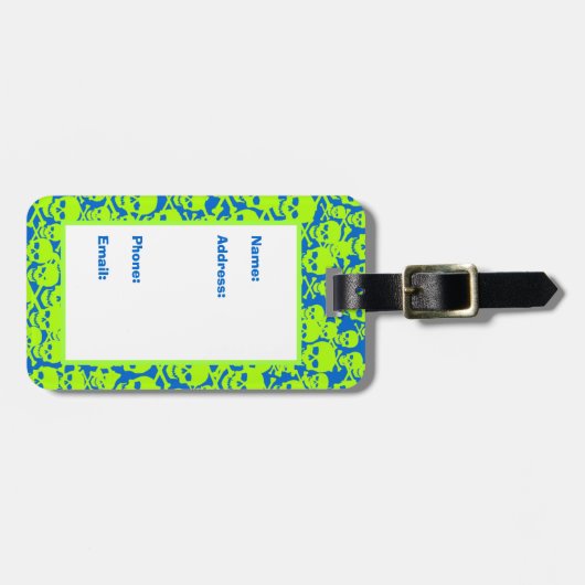 Schädel Gepäckanhänger (Vorderseite horizontal)