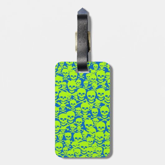 Schädel Gepäckanhänger (Rückseite vertikal)