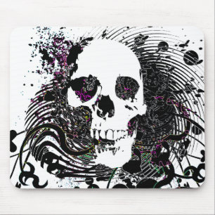 Schädel. gerade verdrehte Pfeile. Mousepad