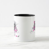 Schädel. Gerade verdrehte Pfeile. Tasse (Zentrum)