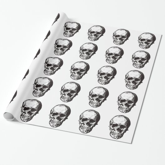 Schädel Geschenkpapier (Ungerollt)