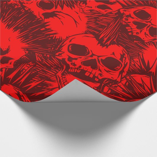 Schädel Geschenkpapier (Ecke)
