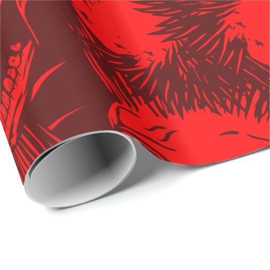 Schädel Geschenkpapier (Rolleneckpunkt)