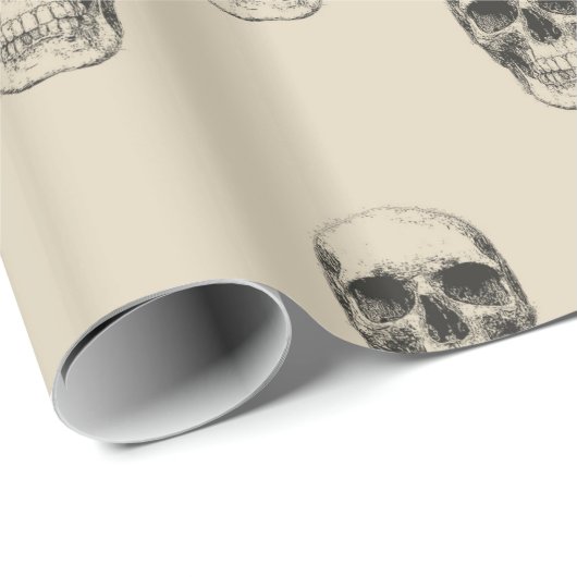 Schädel Geschenkpapier (Rolleneckpunkt)